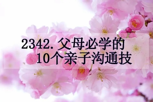 父母必学的10个亲子沟通技巧【虚拟资源】