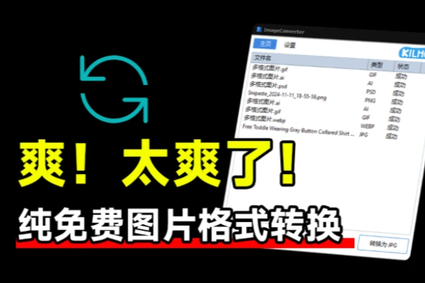 优质图片格式转换工具免费免安装即可使用支持PSDAi等格式转换