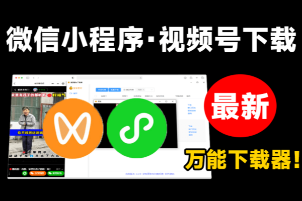 微信小程序及视频号下载工具全平台下载一键嗅探支持抖音快手小红书