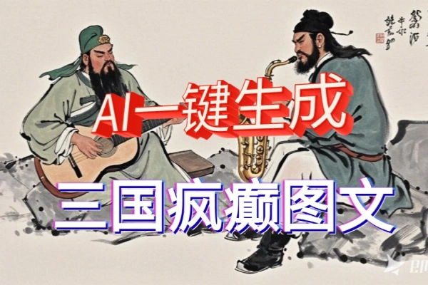 AI一键生成制作三国水墨画风格爆款疯颠图文引爆流量免费软件工具