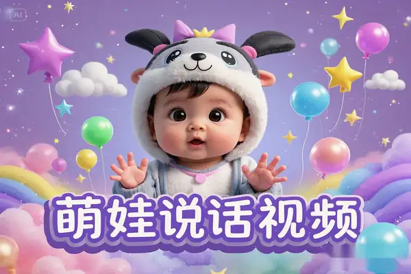 轻松制作爆款萌娃说话视频，新手宝妈单日涨粉2W+，日入5张！