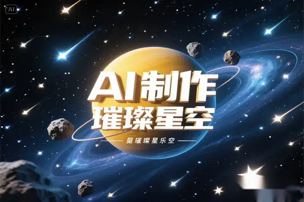用AI制作璀璨星河视频：流量变现【专属】