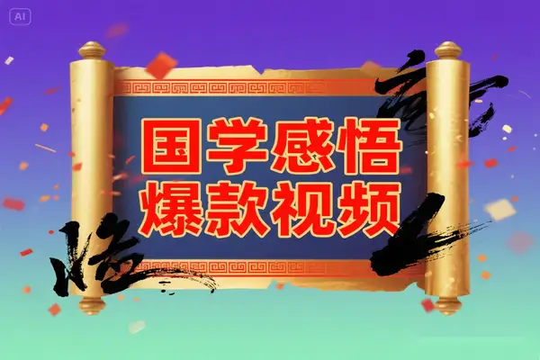 5 分钟打造百万点赞国学感悟视频：抖音视频号爆款方法论