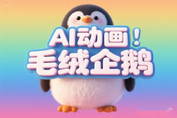 零基础AI动画课ibLib即梦AI制作3D毛绒企鹅