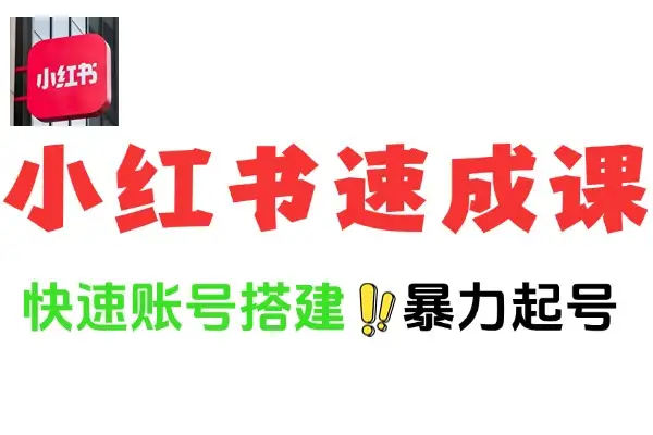小红书账号搭建到暴力起号速成课
