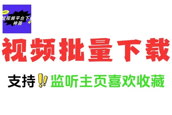 抖音快手视频主页视频批量下载