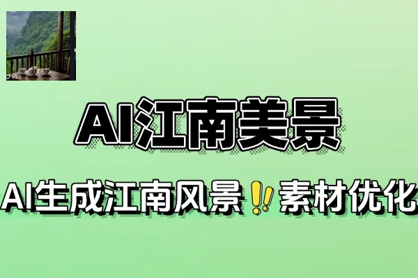 AI江南美景视频课零基础学生成剪辑视频号引流变现