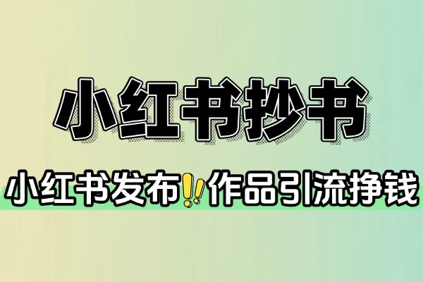 小红书抄书项目