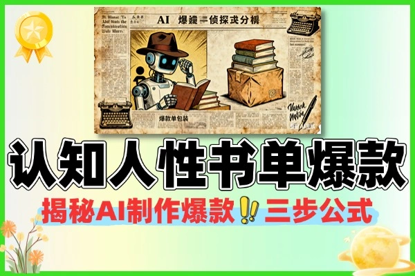 AI制作认知人性书单爆款三步公式