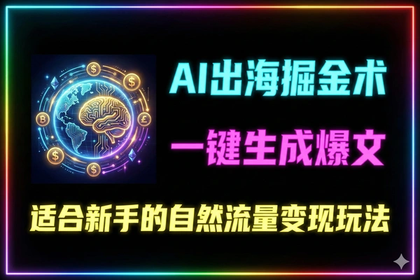 AI出海赚美金实战课：海外版小红书带货+Ins/FB社媒运营新手指南（自然流量+AI工具）