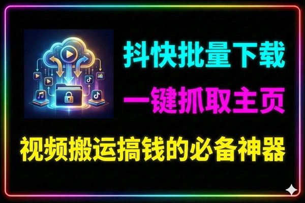 抖音快手短视频批量下载神器：一键无水印抓取博主全集，短视频搬运必备【软件+教程】