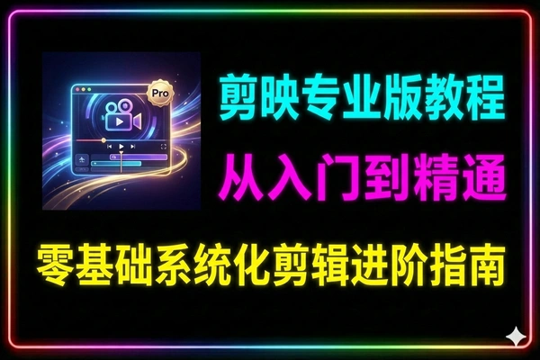 剪映专业版入门到精通教程：零基础一站式剪辑实战课程