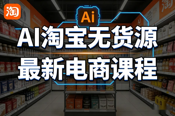 AI淘宝无货源电商课程：AI闭环系统+一件代发，新手零囤货实操攻略