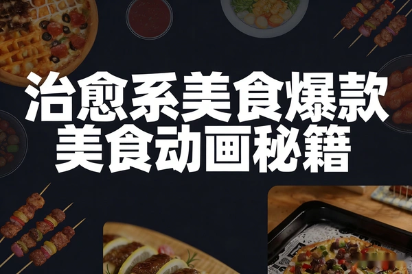 治愈系美食动画变现教程：AI美食动画副业，小白轻松玩转平台分成计划
