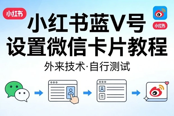 小红书蓝V微信卡片设置教程：企业号私域引流黑科技，一键跳转攻略