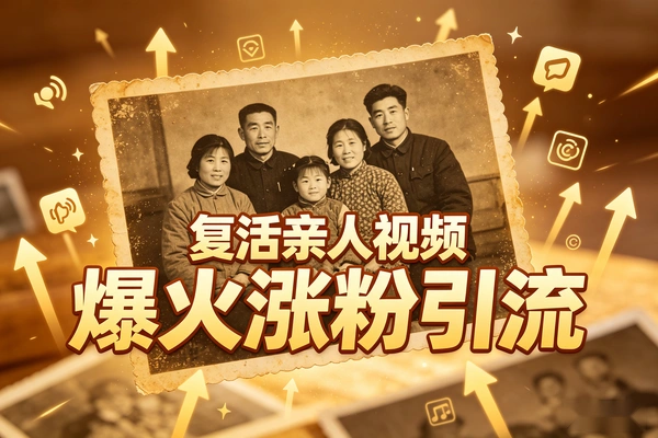 AI复活亲人视频爆火：全网涨粉引流教程，私域变现新风口