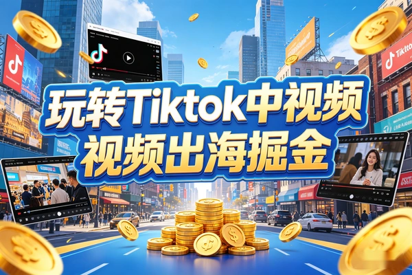 TikTok中视频出海掘金：零基础变现教程与降维打击策略