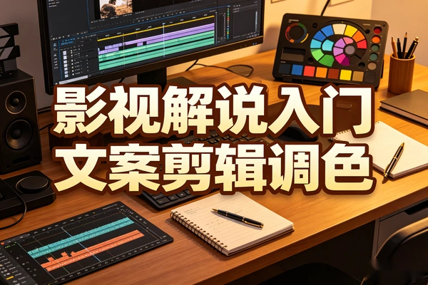 影视解说教程_短视频剪辑变现_爆款文案剪辑调色全攻略