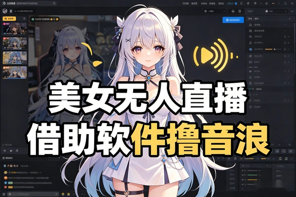 AI无人直播撸音浪实战：抖音自动化变现与低门槛创业指南