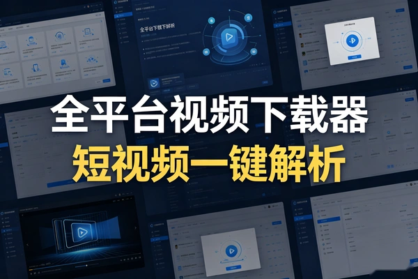全平台视频下载器免费版｜支持视频号抖音快手小红书一键解析下载