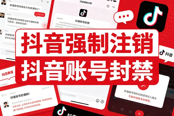抖音账号强制注销教程_封禁状态也能注销_释放手机号和名额