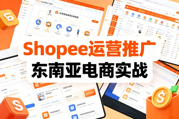 Shopee虾皮怎么做？2026最新运营推广课程，平台规则+选品+广告全链路教学