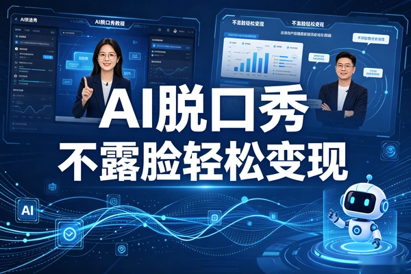 AI脱口秀短视频玩法_不露脸不开口3分钟出视频_新手照着抄就能变现