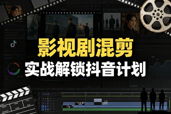 抖音影视剧台词混剪实战课_解锁精选渠道收益_零基础也能出爆款
