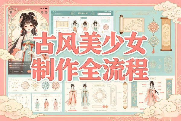 古风美少女角色制作全流程教程：Blender+DAZ从建模到渲染25节课