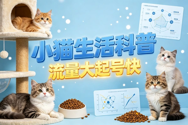 小猫生活科普视频教学,流量大起号快