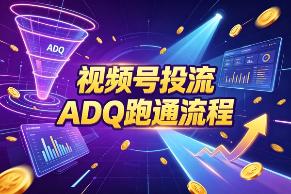 视频号ADQ投流全流程实战课：从开户到放量，12节课跑通投放
