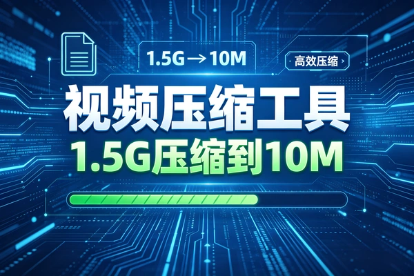 视频压缩神器：1.5G秒变10M画质无损，裁切转码改帧率全支持