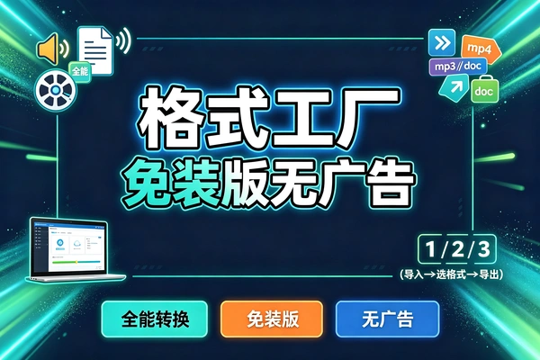 格式工厂绿色版Win系统全能转换工具-免费无广告GPU加速批量处理4K视频不黑屏