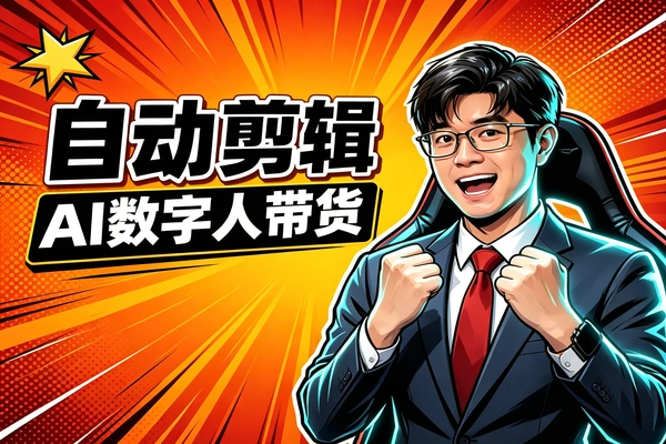 自媒体工具：自动剪辑一键生成AI数字人带货视频