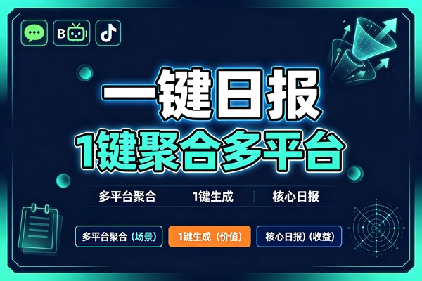 公众号B站抖音AI聚合日报系统：24小时自动跟踪博主更新，一键生成精华速览