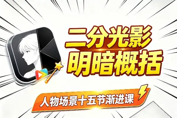二分光影怎么练？从黑白关系到场景设计，这套训练思路讲透了