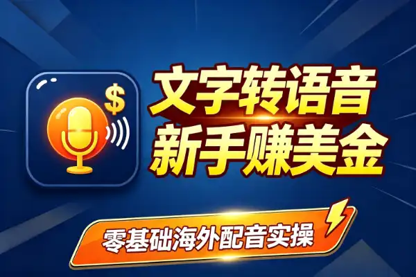 文字转语音赚美金,新手也能上手