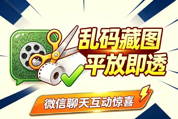 微信藏图新玩法:乱码图平放手机“透视”原图
