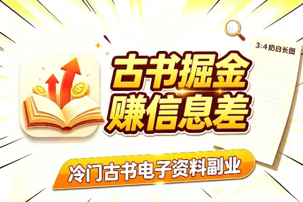 古书流量掘金：信息差副业拆解