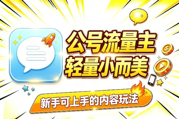 公众号流量主：小而美的轻量玩法